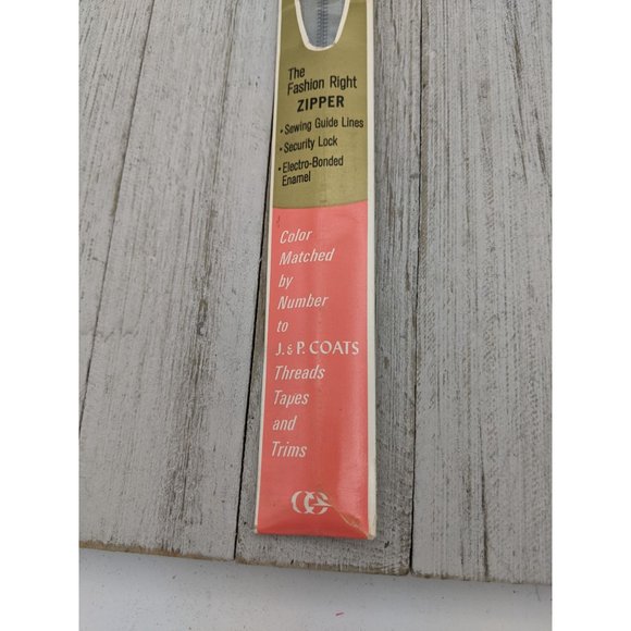 Vintage J&P Coats Neck Opening Metal Zipper 20" Nurgrey Gray 23-A - Picture 3 of 4